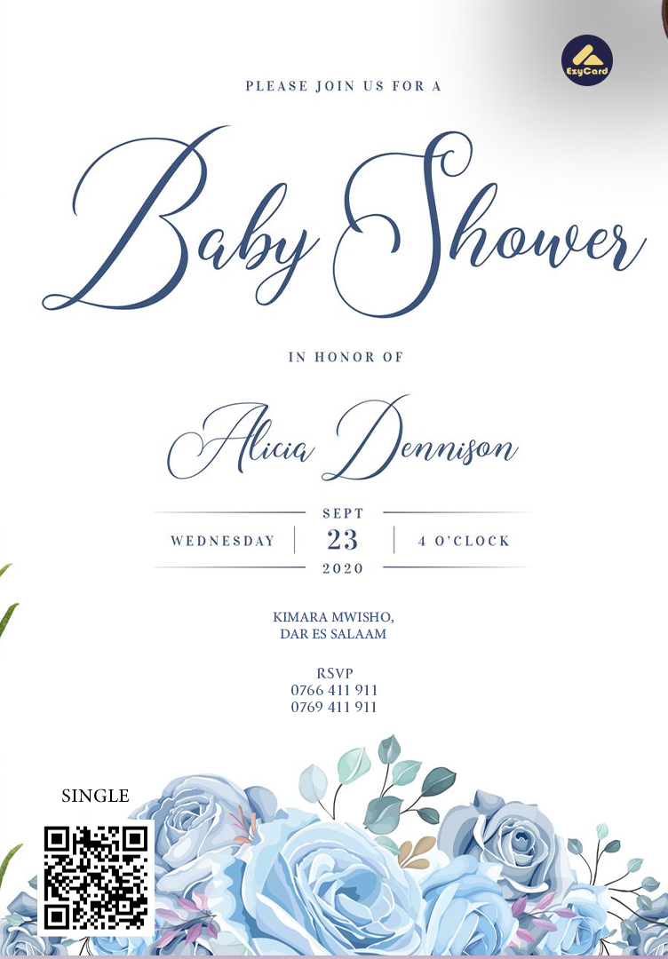 Giraffe Baby Shower Card